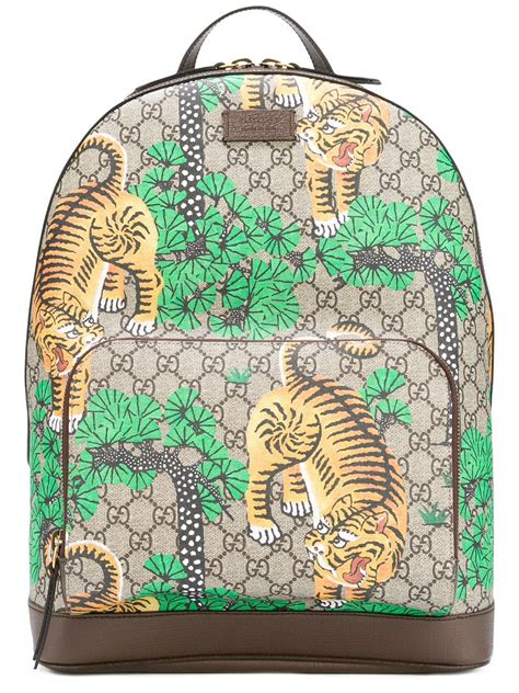 gucci tiger brown bag|gucci backpack with tiger.